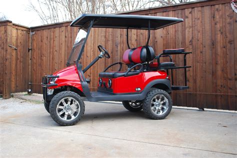 Red Lifted Club Car Precedent Turf And Earth Golf Carts Facebook