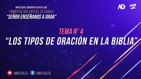 Tema 4 “los Tipos De Oración En La Biblia” Youtube