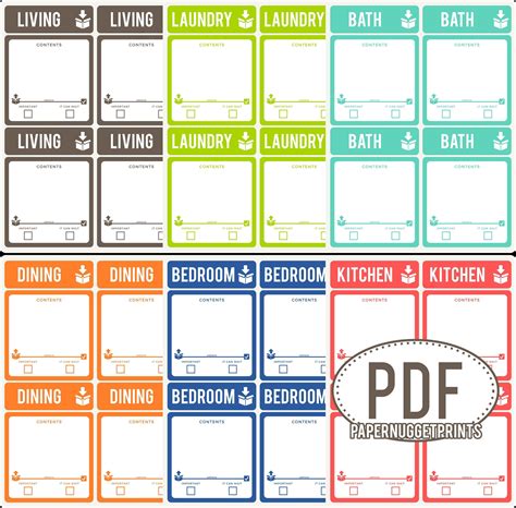 color coded moving labels pdf 15 different colors