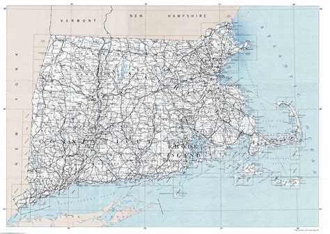 Massachusetts Topographic Index Maps Ma State Usgs Topo Quads 24k