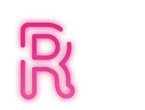 Pink Neon Font R Png By Thắng Hoàng Mạnh On Dribbble