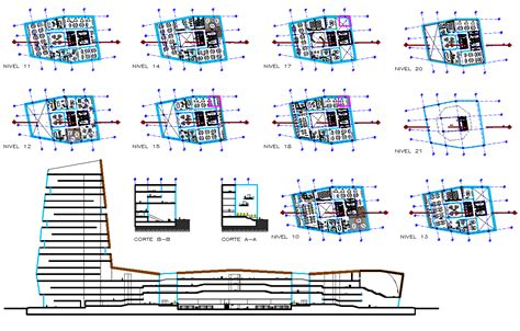 Star Hotel Project Layout Plan And Elevation Design Cadbull