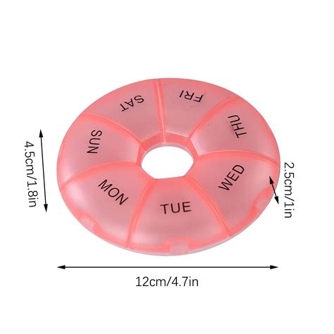 7-Day Portable Pill Organizer Case with Clear Lids - Compact Medication