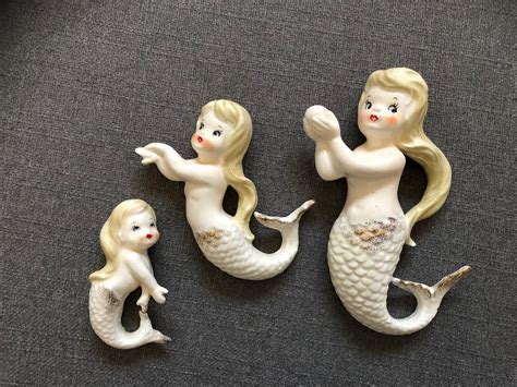 Antique Mermaid Figurine