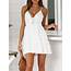 White Summer Dresses Cotton Beach Slip Dress  Milanoocom