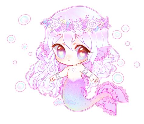 Frilly Merbaby Ota Closed By Reirii Anime Mermaid Cute Anime Chibi