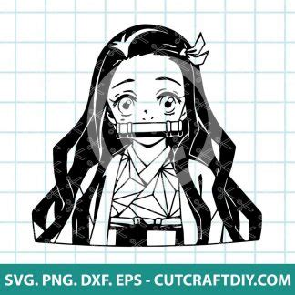 Demon Slayer SVG Cut Files Kamado Nezuko SVG PNG DXF EPS For Cricut And Silhouette