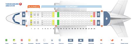 Seat Map Airbus A319 100 Turkish Airlines Best Seats In The Plane