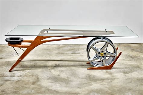 A Table That Beautifully Portrays The Iconic Designs Of Ferrari Yanko