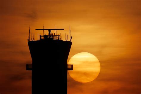 Air Traffic Control Tower At Chicago Midway International Airport Is