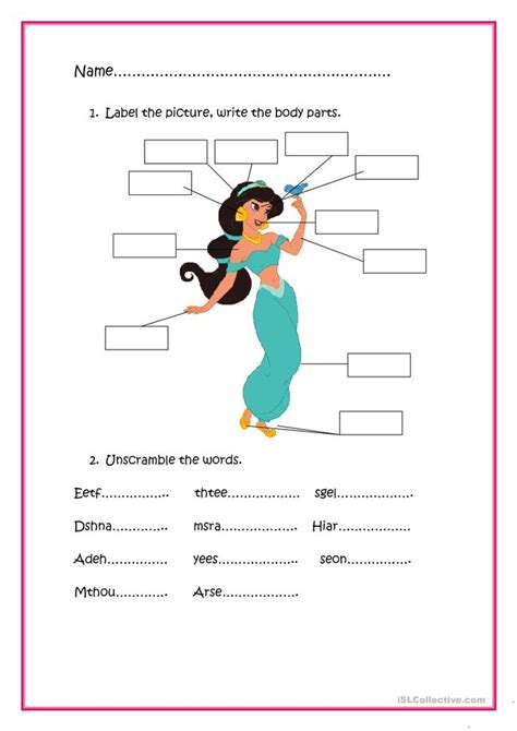 Help your preschooler learn the parts of the body with a body parts worksheet. body parts worksheet - Free ESL printable worksheets made ...