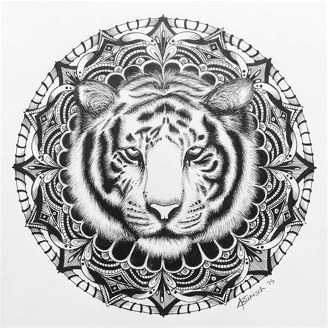 Mandala Coloriage Mandala Animaux Tigre Coloriage Tigre Mandala My