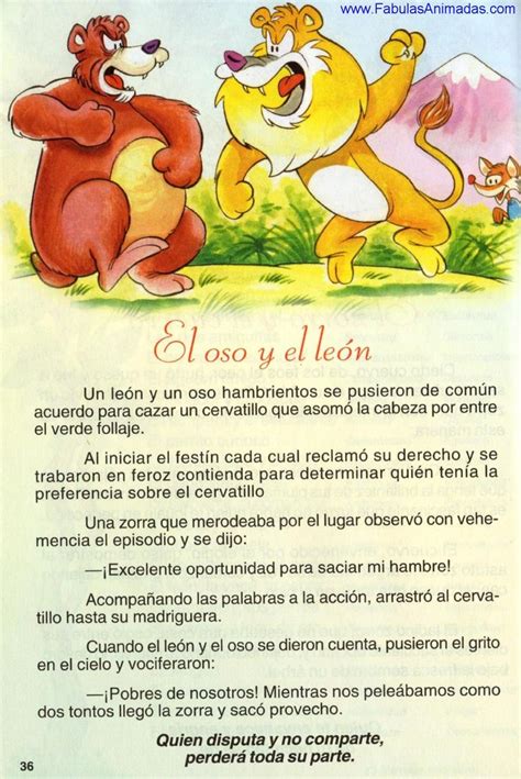 El Oso Y El León Spanish Lessons For Kids Spanish Books Spanish Stories