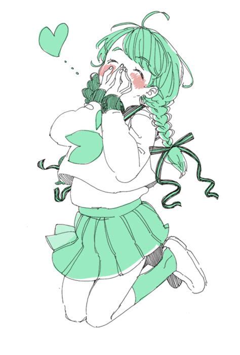 Green Anime Girl Aesthetic