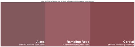 Sherwin Williams Alaea Vs Rambling Rose Vs Cordial Color Comparison