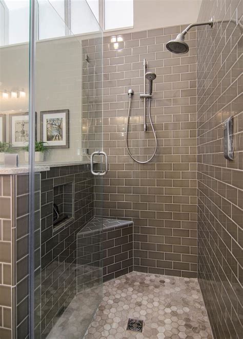 Walk-In Shower With Gray Subway Tile | HGTV