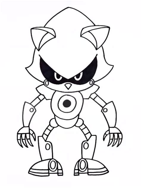 Metal Sonic Characters Coloring Pages