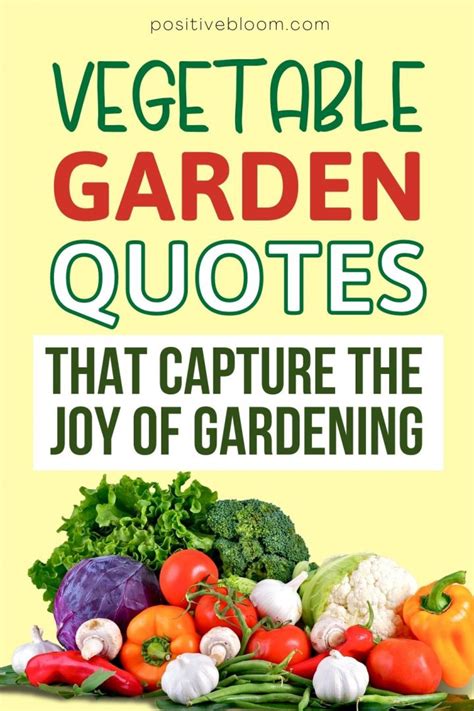 60 Vegetable Garden Quotes That Capture The Joy Of Gardening