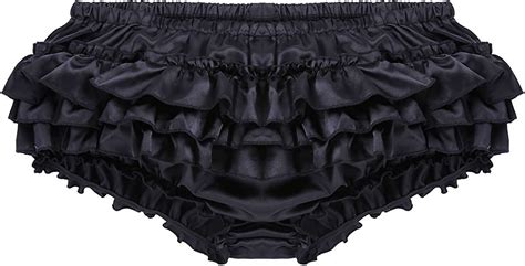 Amazon Com Dpois Men S Underwear Silk Satin Frilly Thong Sissy