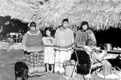 Florida Memory Seminole Indian Women Wearing Traditional Dresses