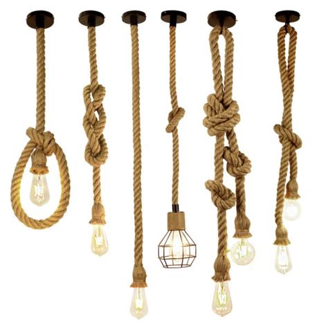 Oem Industrial Retro Hemp Rope Pendant Light Oemandodm Lamps Wholesale