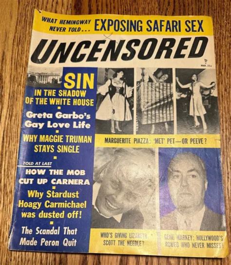 Vintage Uncensored Magazine March Greta Garbo Picclick