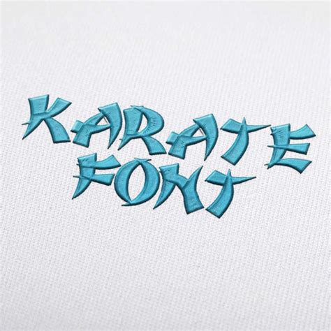 Karate Font Machine Embroidery Design Fonts Download