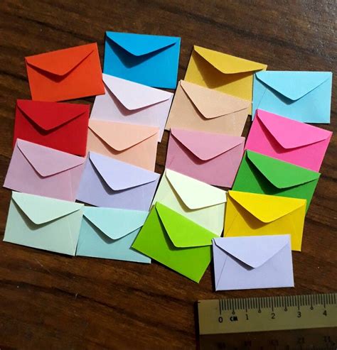 100 Tiny Envelopes With Cards 2 X 3 Cm Miniature Very Etsy