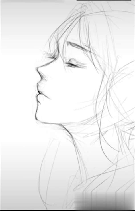 Female Side Profile Drawing Reference Face Profile Drawing Female