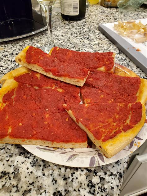 Native only to Rhode Island, these bakery pizza strips were made by my