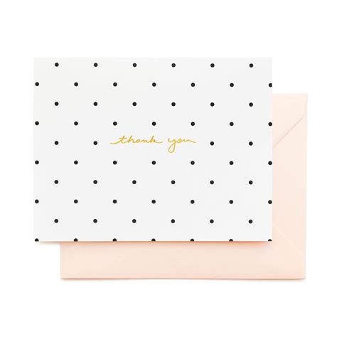 Polka Dot Thank You Card In 2021 Thank You Cards Thank You Greeting