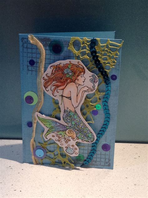 Stampendous Mermaid Stamp Mythical Creatures Sea Creatures