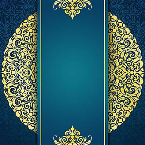 continental gold invitation background material vertical version