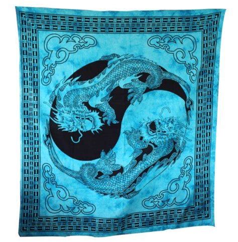 Shop Online Blue Yin Yang Chinese Dragon Wall Hanging Hippie Mandala