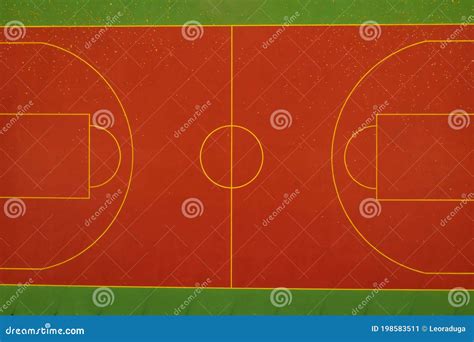 Top View On Basketball Court Aerial View Stock Image Image Of Green