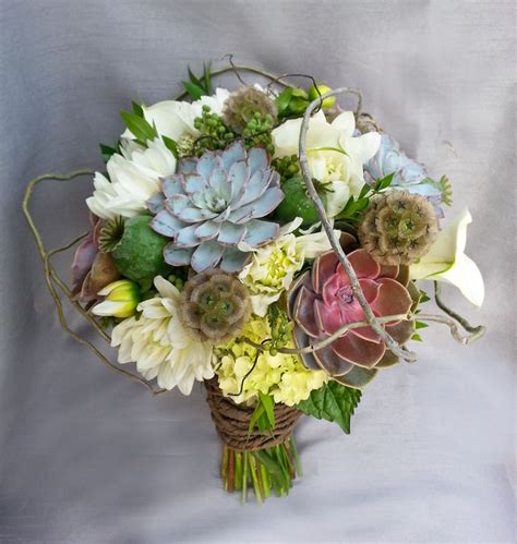 Rustic And Natural Wedding Bouquets Dahlia Floral Design