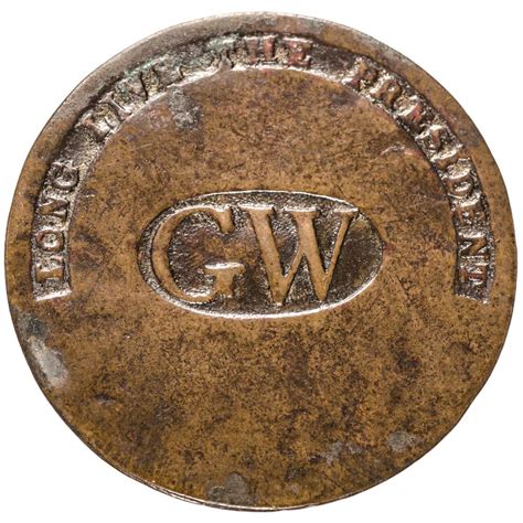 Sold Price 1789 George Washington Inaugural Button Long