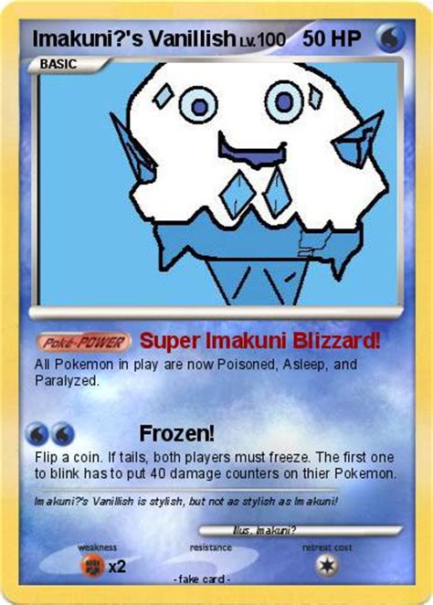 Pokémon Imakuni S Vanillish Super Imakuni Blizzard My Pokemon Card