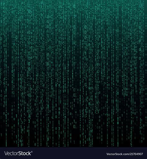 Matrix Texture With Digits Binary Code Abstract Vector Image On