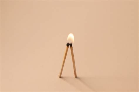 Free Photo View Of Lit Wooden Matchsticks