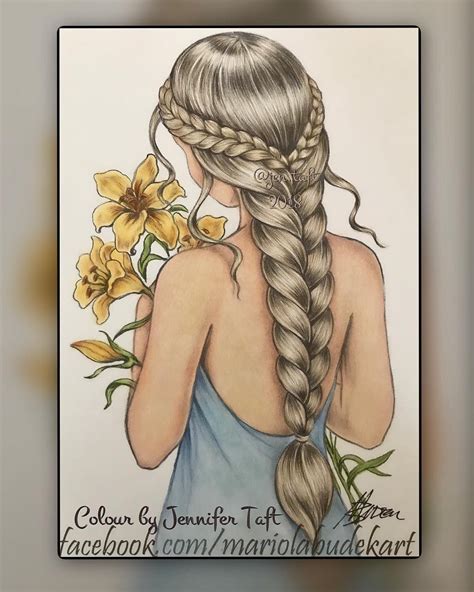 🍃braided Hair🍃 Coloured From A Drawing By Mariolabudek For Her Fans