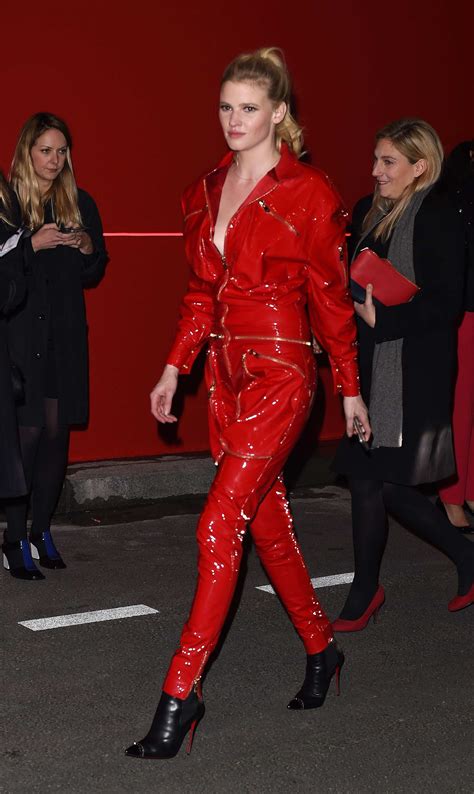 lara stone attends l oreal red obsession party in a patent leather
