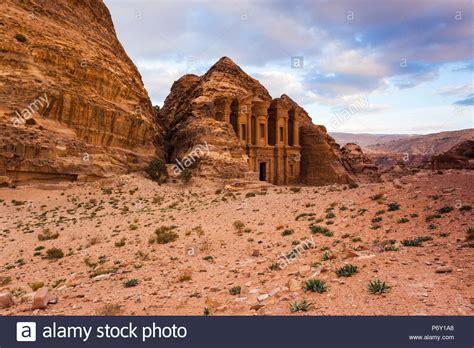 Jordan Petra Wadi Musa Ancient Nabatean City Of Petra The Monastery