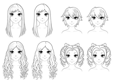 However, rather than drawing each individual strand, the hair is often drawn in various sized/shaped clumps, as shown here. How to Draw Anime Hair
