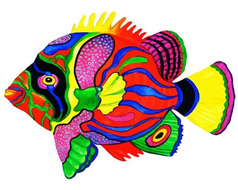 Colorful Tropical Fish Paint By Numbers Pbn Canvas