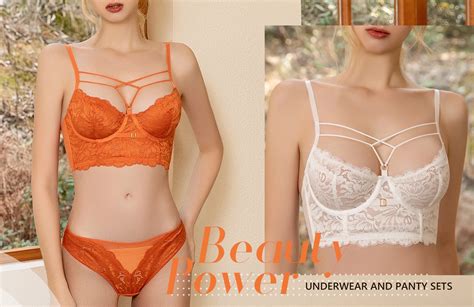 sexy see through longline bra and panties set for women unlined cup lingerie lace floral