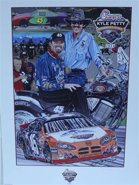 For more information about the 24th anniversary kyle petty charity ride across america or to donate. Kyle Petty 2005 Charity Ride Original Artist Proof Sam ...