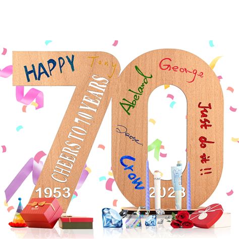 1953 2023 20th Birthday Party Wedding Anniversary Decoration Wooden