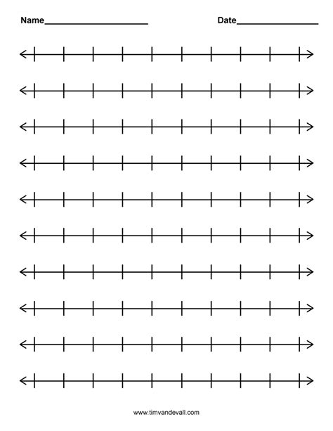 Free Printable Number Line Template Printable Templates