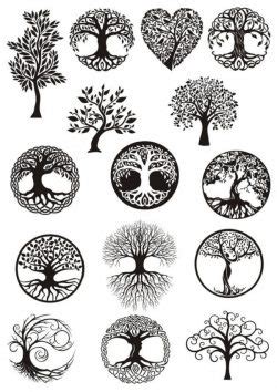 Trees Siluet File Cdr And Dxf Free Vector Download For Print Or Laser Engraving Machines Free